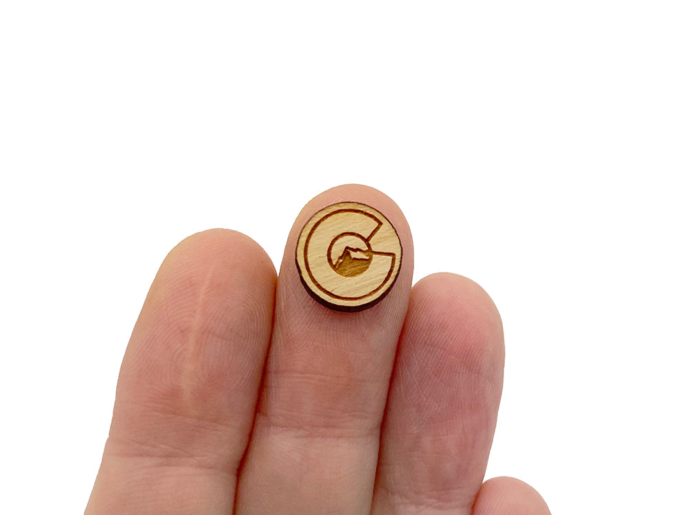 a person holding a small wooden object in their hand