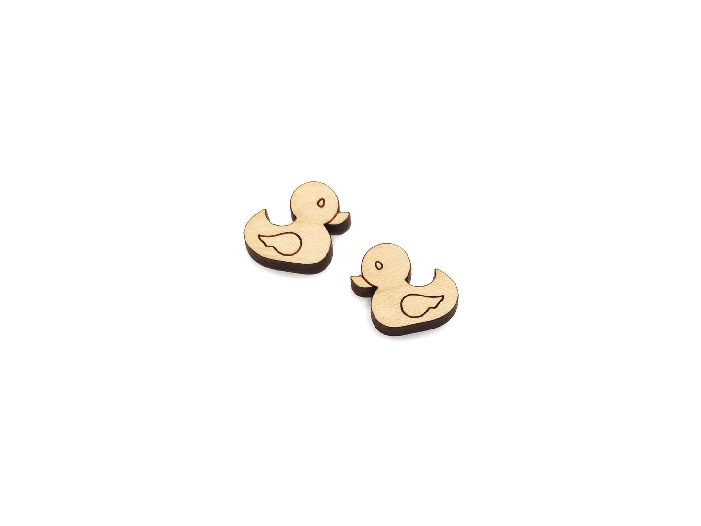 Rubber Duck Wood Cabochon Stud Earring Blanks