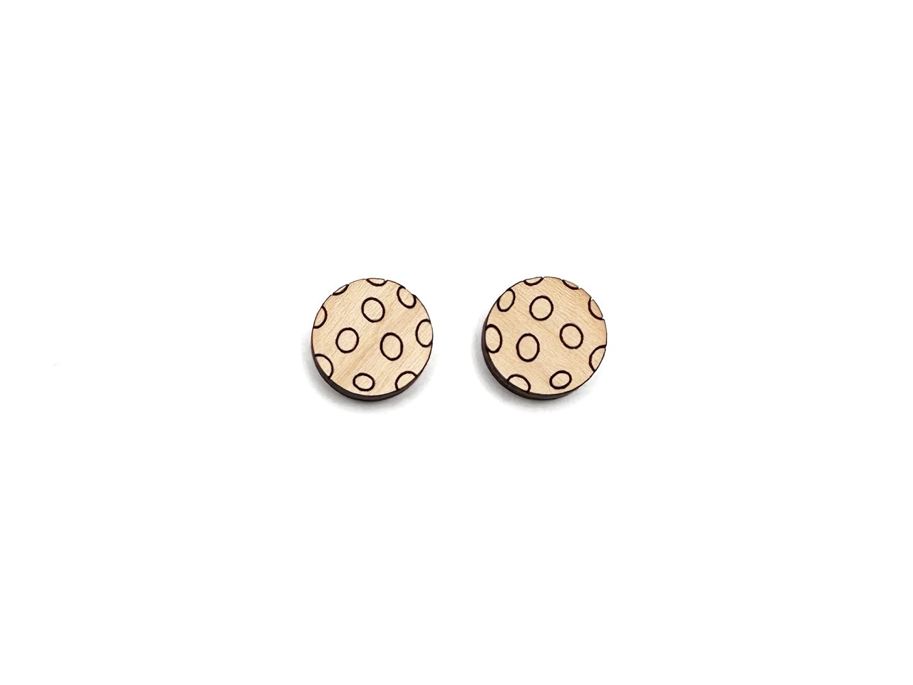 Pickleball Wood Cabochon Stud Earring Blanks