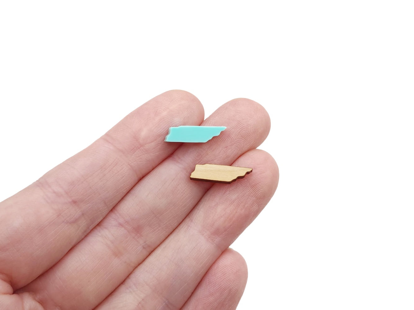 Tennessee Shaped Wood or Acrylic Stud Earring Blanks