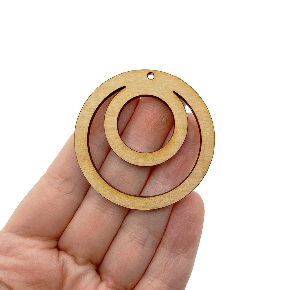 Open Double Hoop Jewelry Charm Blanks