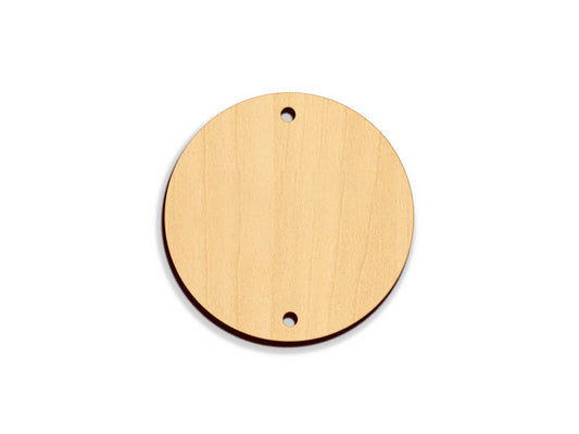 a round wooden object on a white background