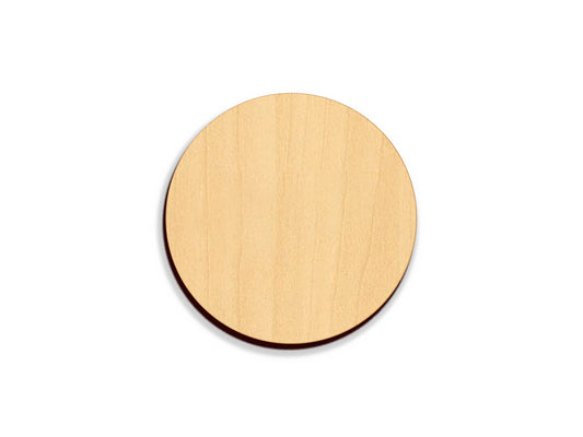 a wooden disc on a white background