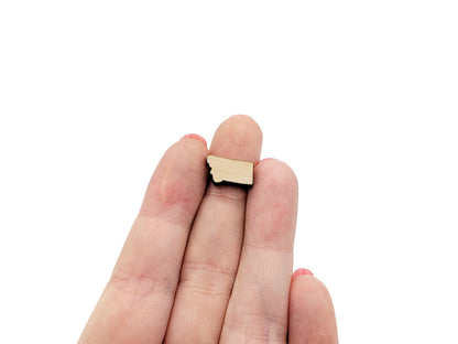 a person's hand holding a tiny piece of wood