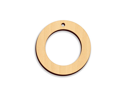 a wooden circle on a white background