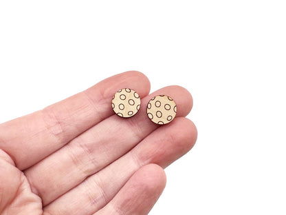 Pickleball Wood Cabochon Stud Earring Blanks