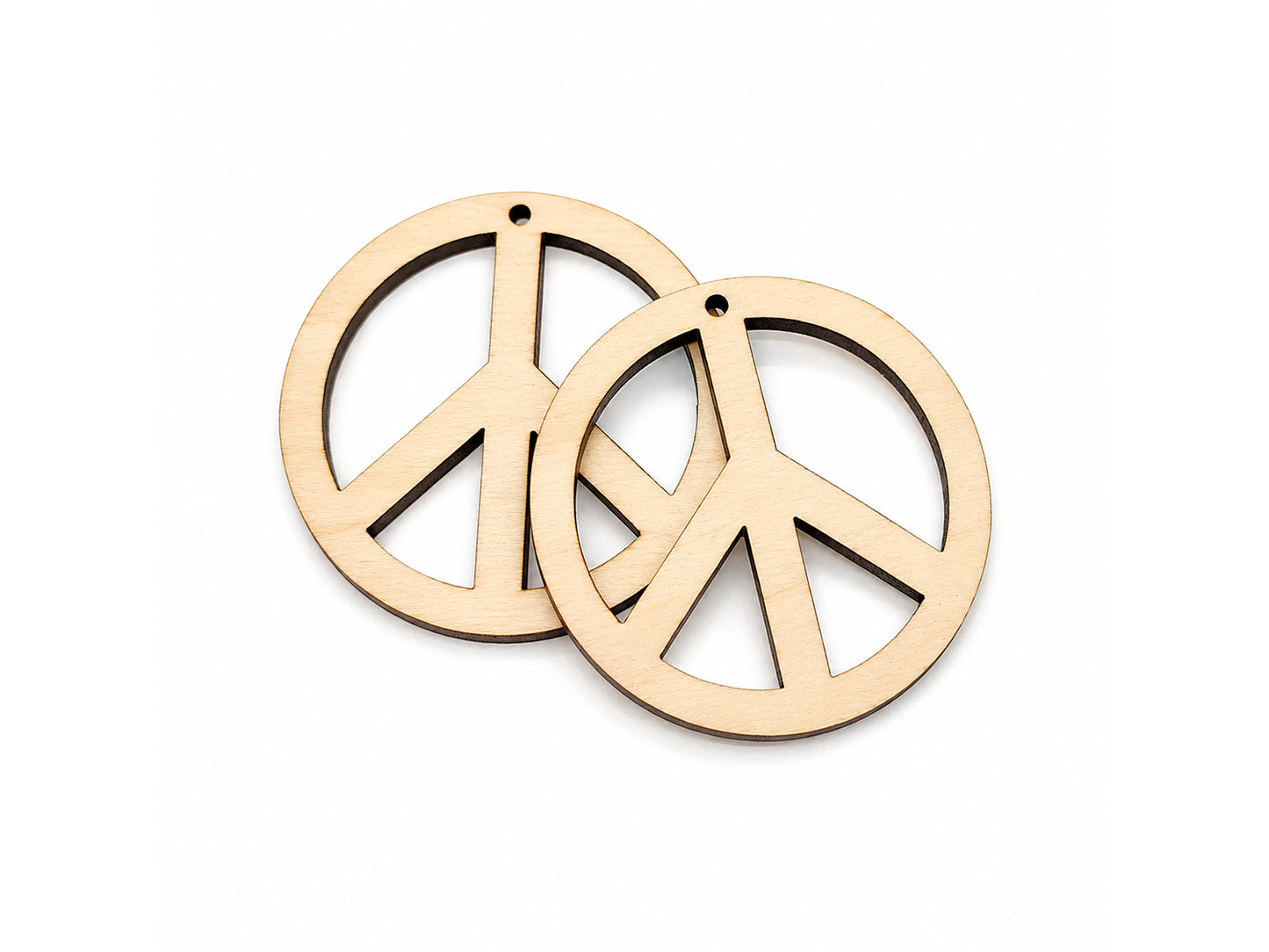 Peace Sign Hoop Jewelry Charm Blanks