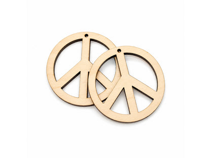 Peace Sign Hoop Jewelry Charm Blanks