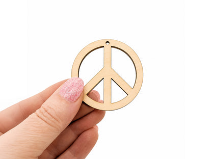 Peace Sign Hoop Jewelry Charm Blanks