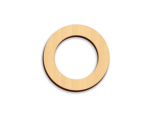 a wooden circle on a white background