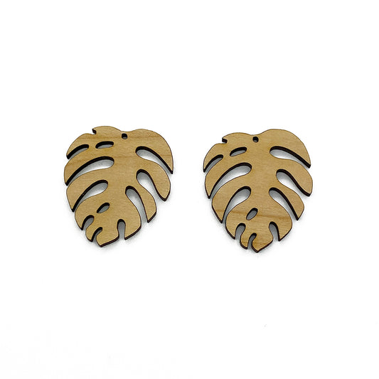 Monstera Leaf Shaped Jewelry Charm Blanks