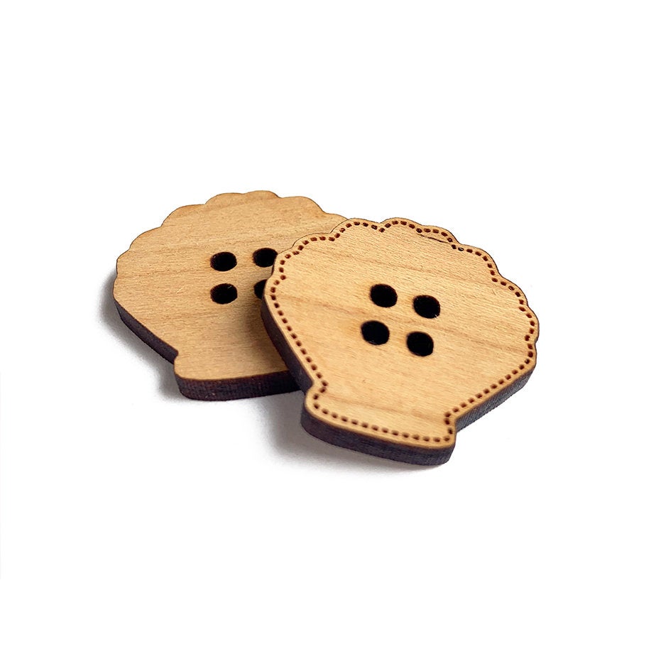 Button Blanks Shell Seashell Shaped Wood Button Blanks – Gems & Timber