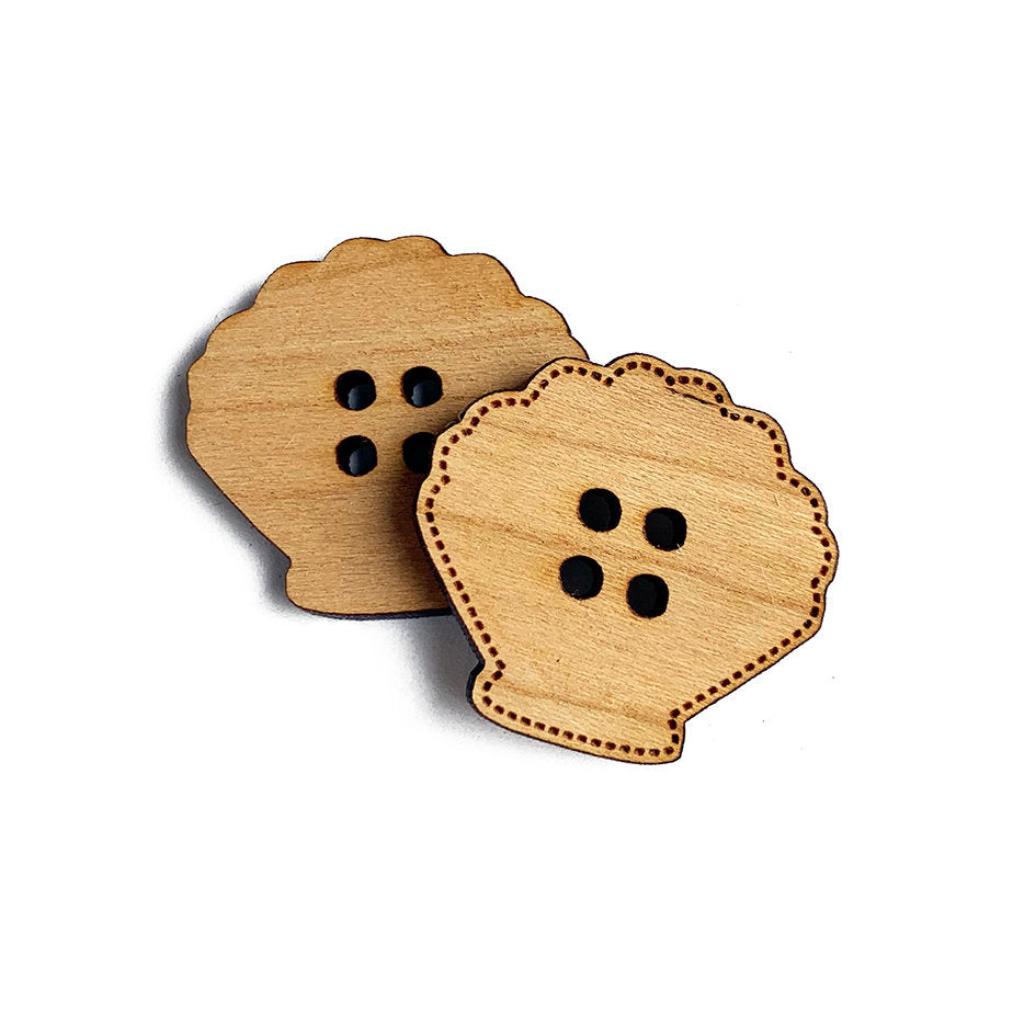 Button Blanks Shell Seashell Shaped Wood Button Blanks – Gems & Timber