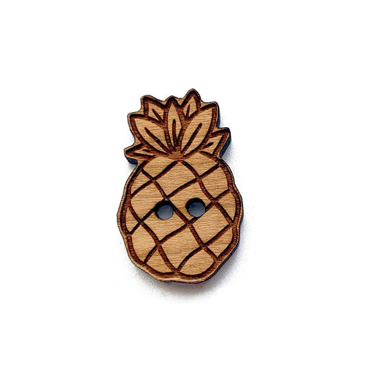 Pineapple Engraved Button Blanks
