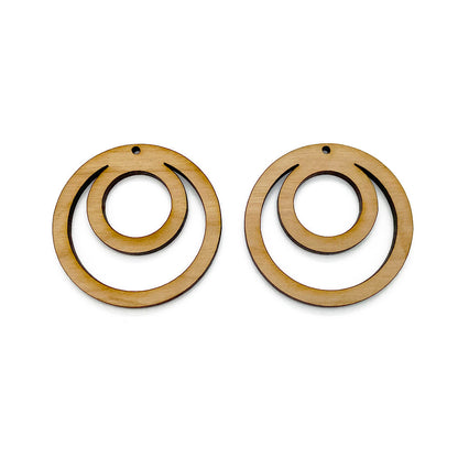 Open Double Hoop Jewelry Charm Blanks